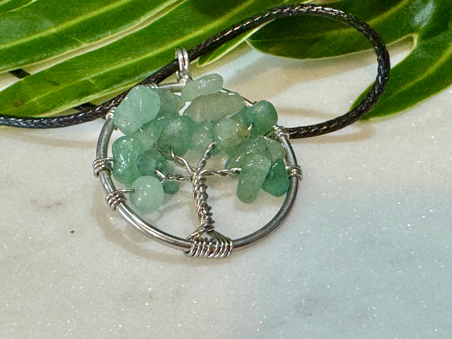 Green Adventurine Tree of Life Necklace
