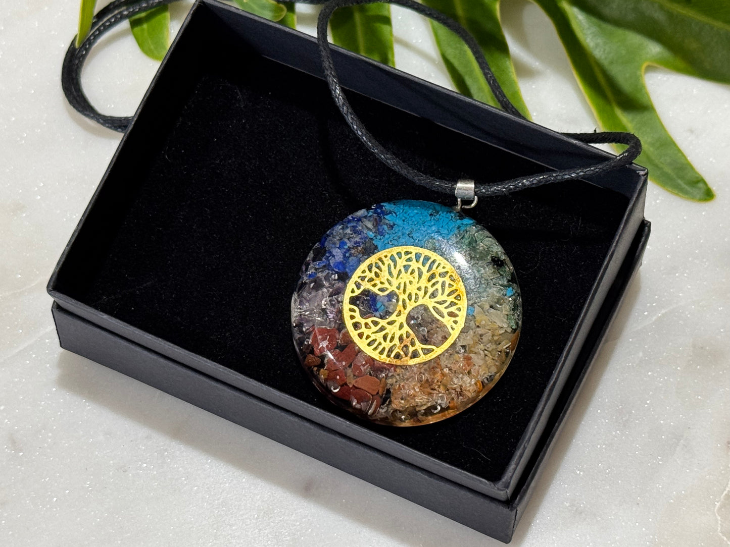 Orgonite 7-Chakra 'Tree of Life' Pendant Necklace