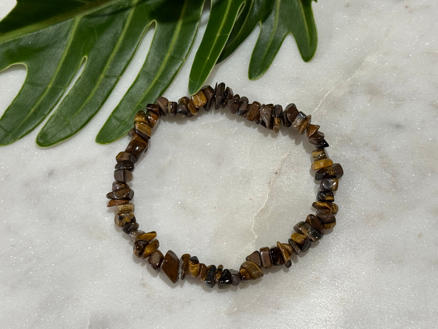 Tiger Eye Crystal Chip Bracelet