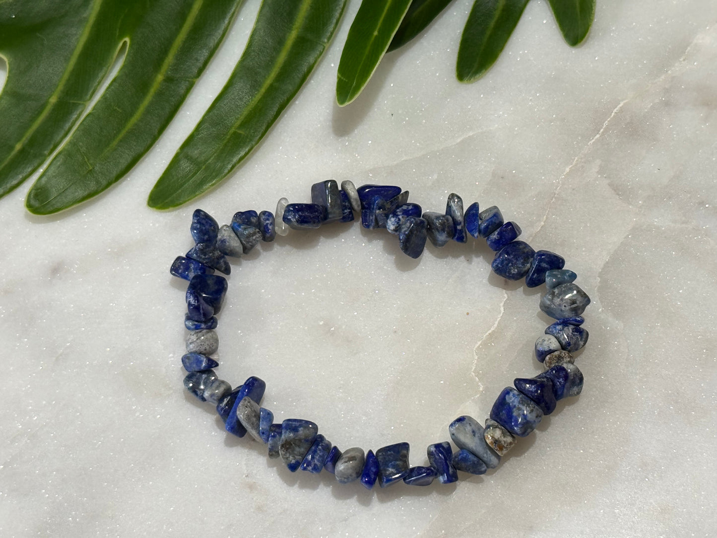 Lapis Lazuli Crystal Chip Bracelet