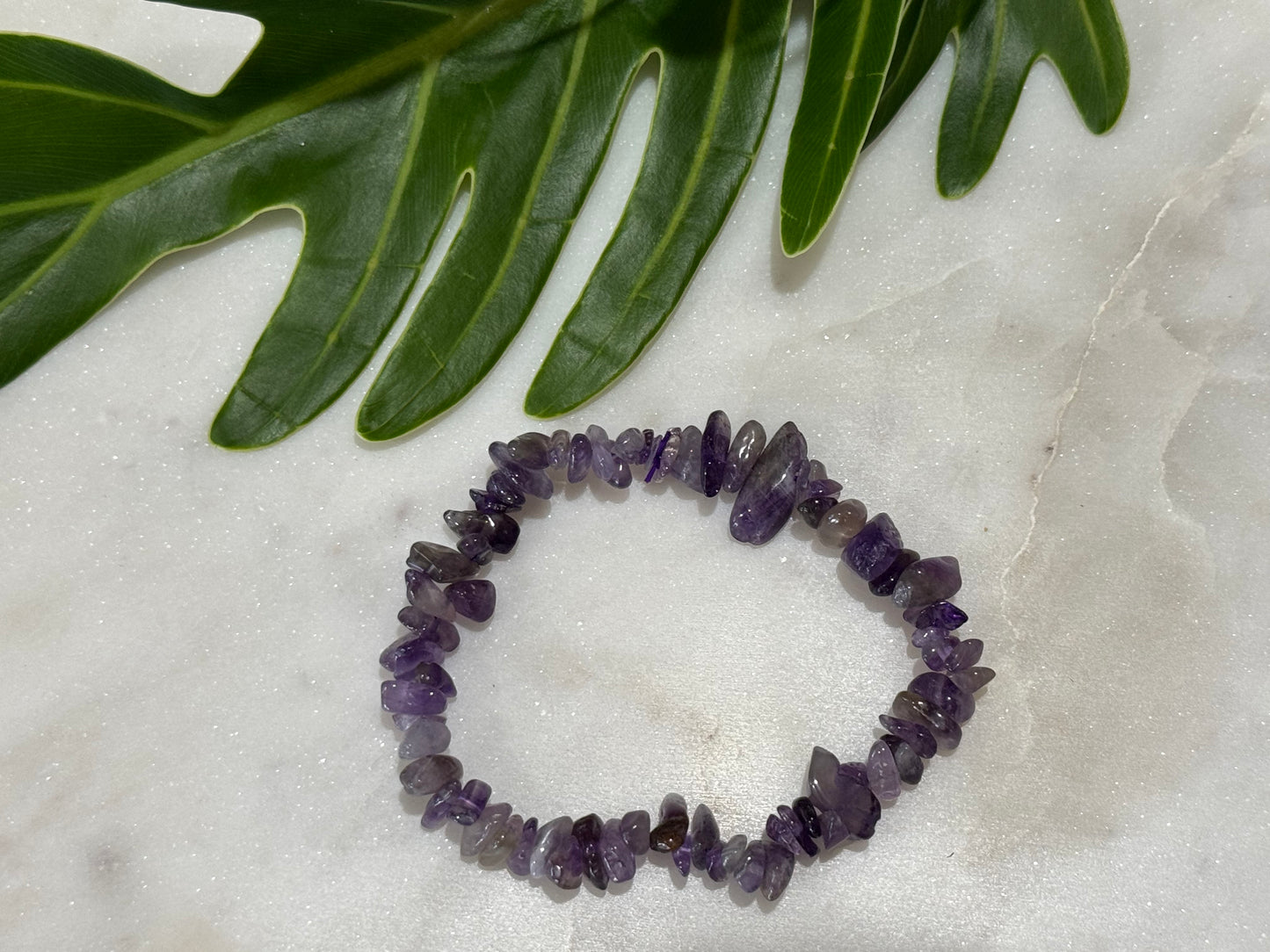 Amethyst Crystal Chip Bracelet