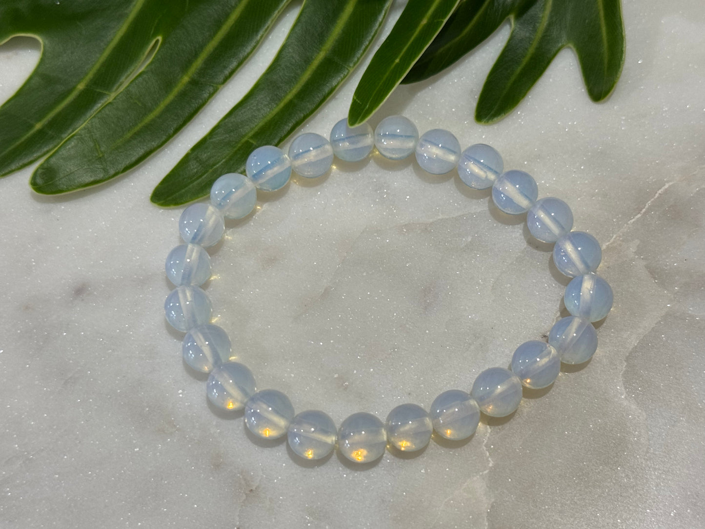 Opalite Crystal Bead Bracelet