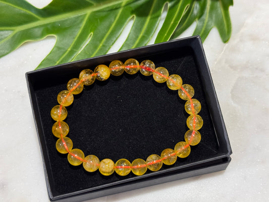Citrine Crystal Bead Bracelet