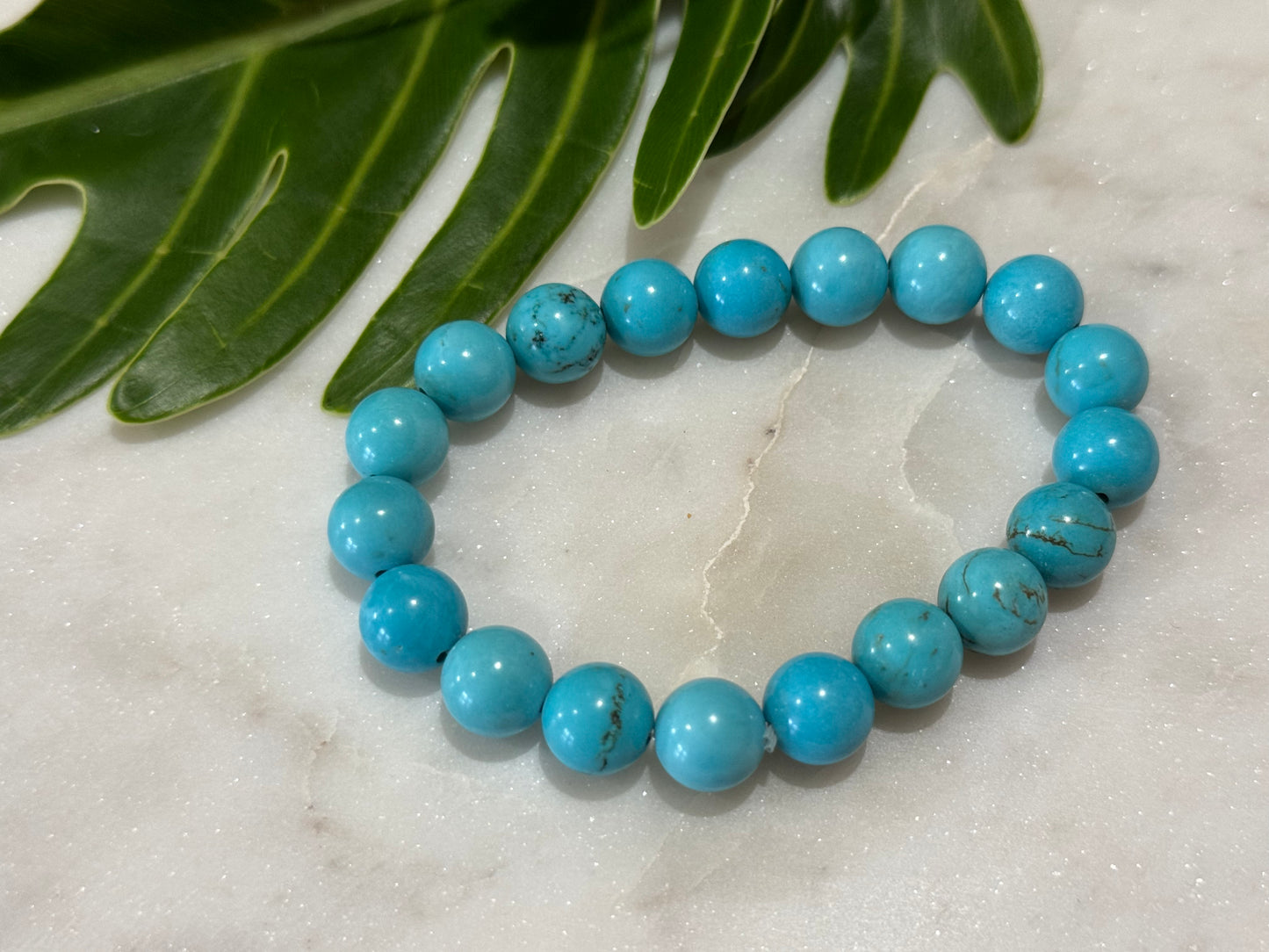 Turquoise Crystal Bead Bracelet