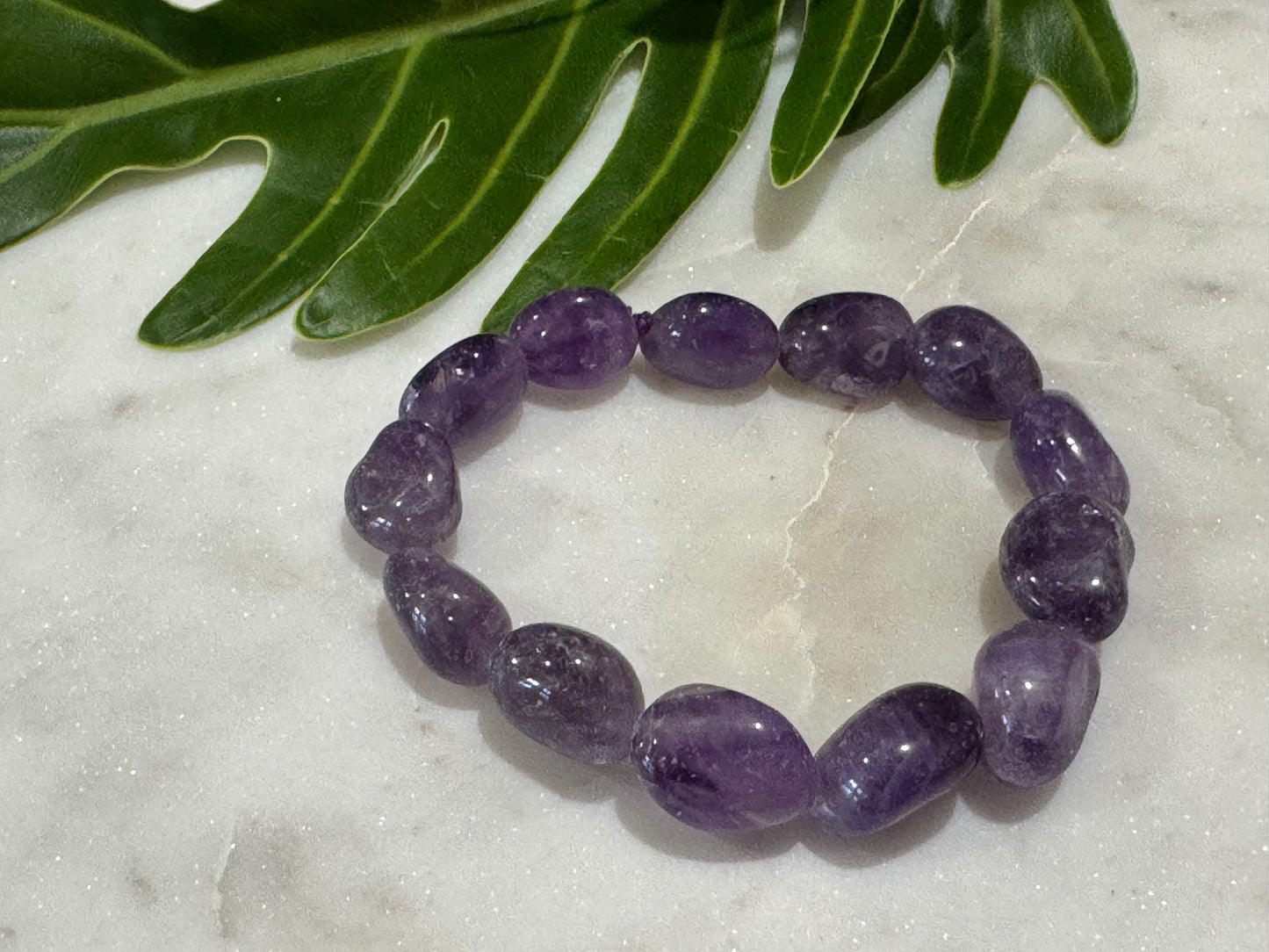 Amethyst Smooth Chip Bracelet