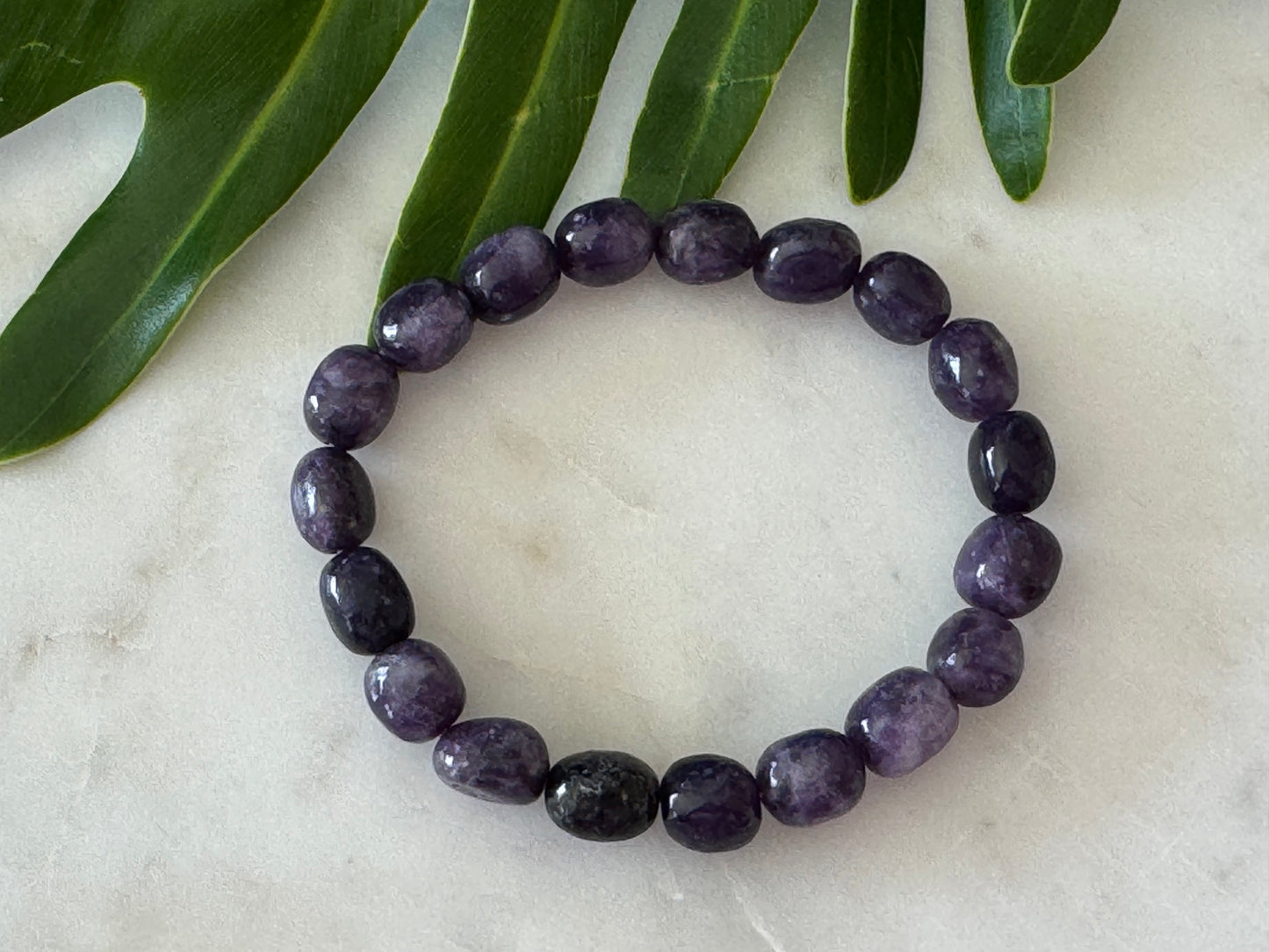 Lepidolite Tumble Bead Bracelet