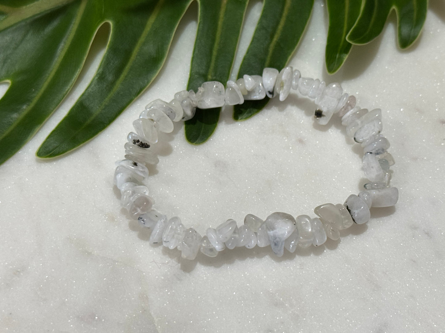 Moonstone Crystal Chip Bracelet