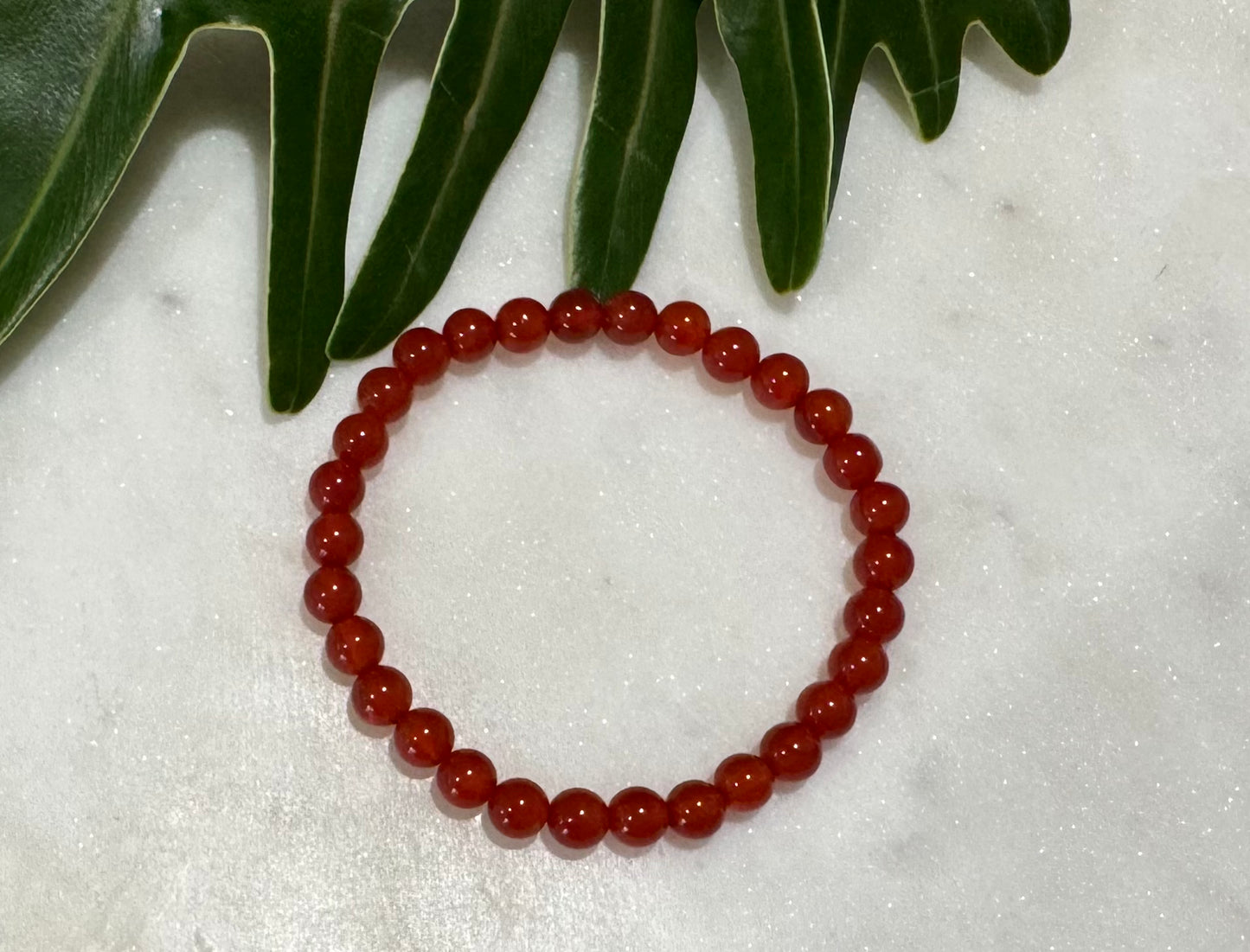 Carnelian Bead Bracelet