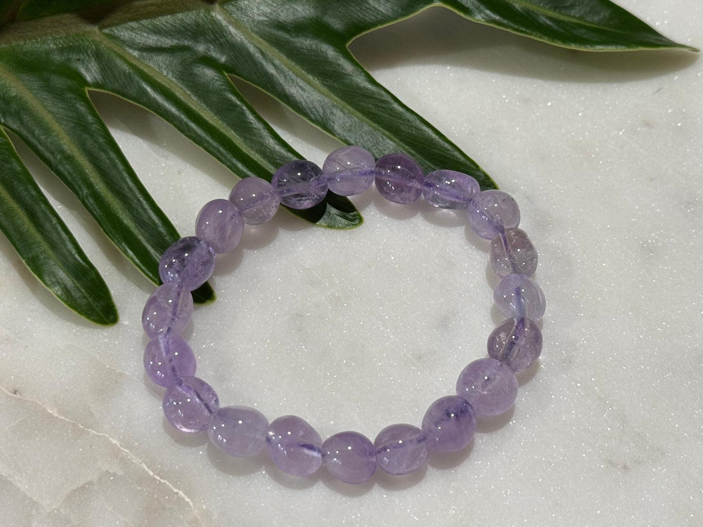 Amethyst Irregular-Shaped Bead Bracelet