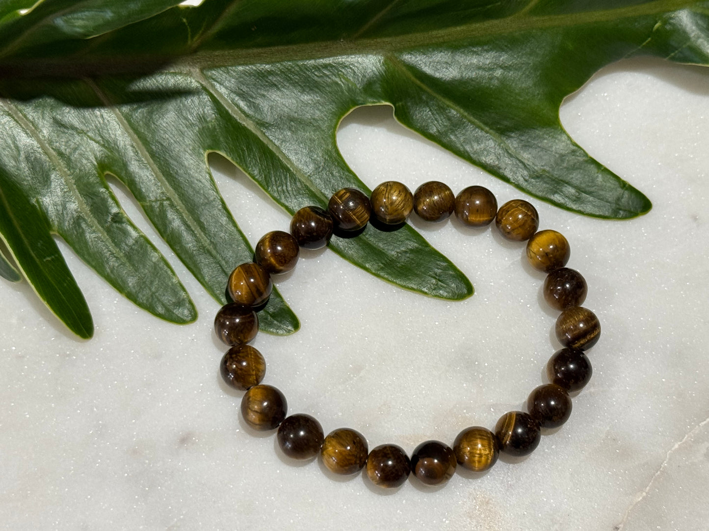 Tiger Eye Crystal Bead Bracelet