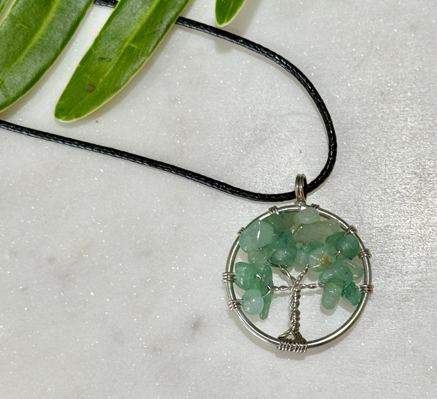 Green Adventurine Tree of Life Necklace
