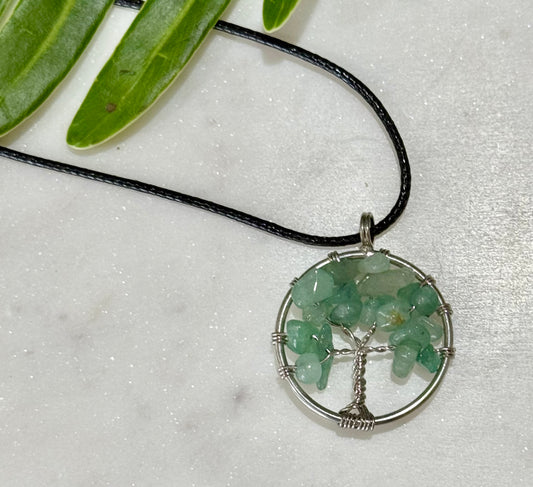 Green Adventurine Tree of Life Necklace