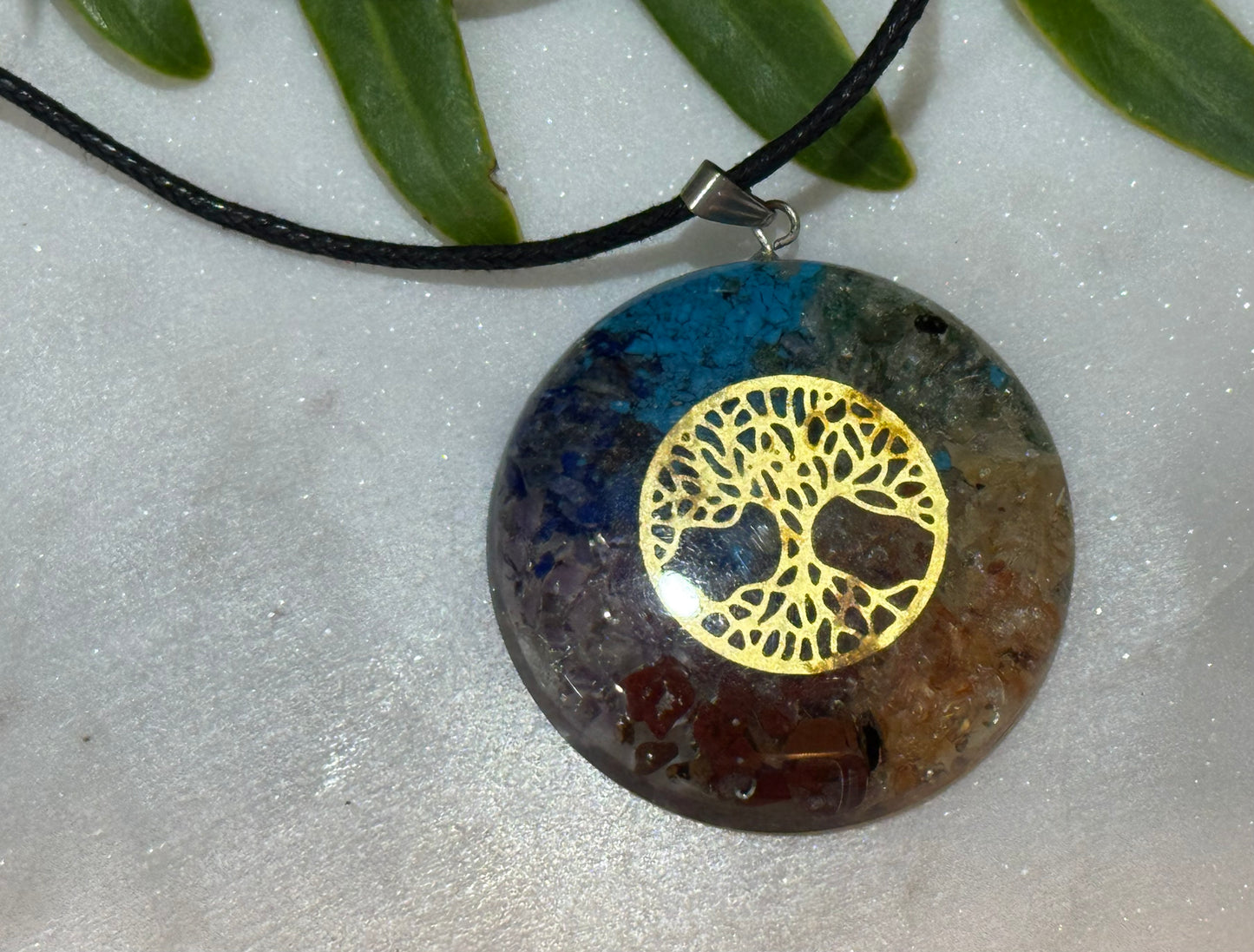 Orgonite 7-Chakra 'Tree of Life' Pendant Necklace