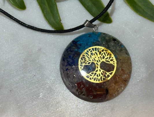 Orgonite 7-Chakra 'Tree of Life' Pendant Necklace
