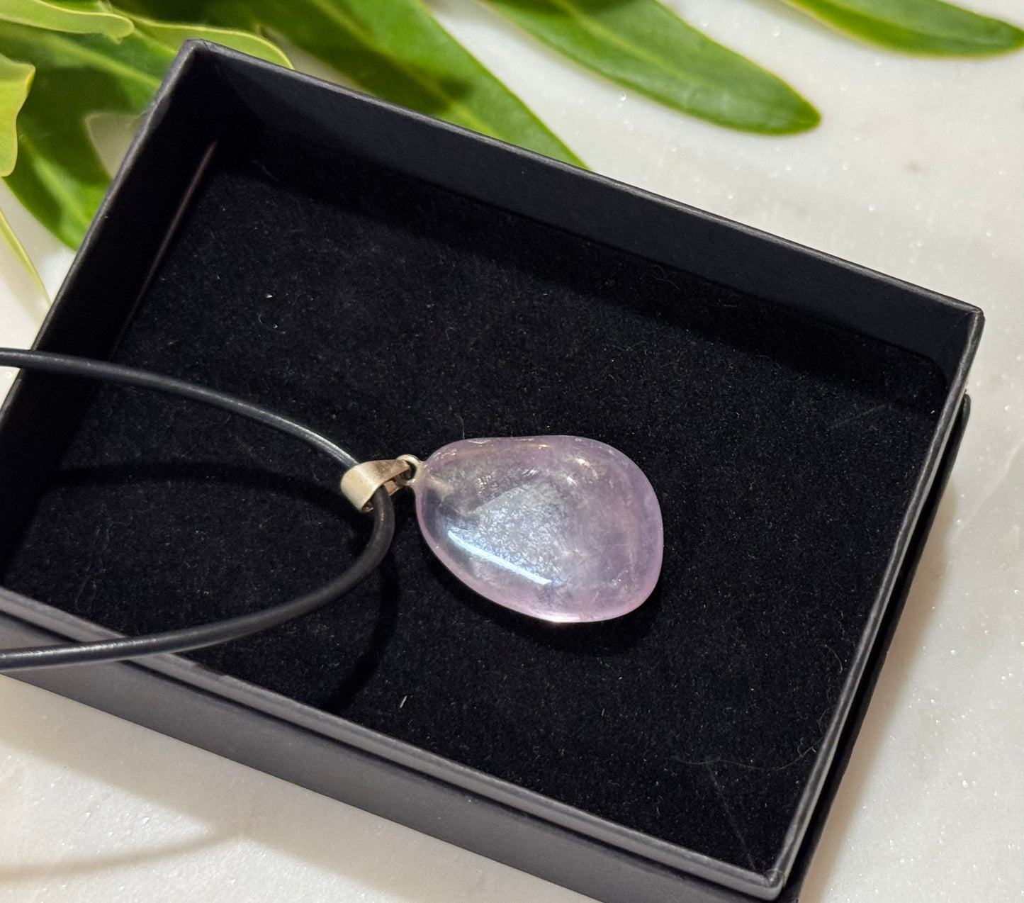 Amethyst Polished Tumble-Stone Pendant Necklace