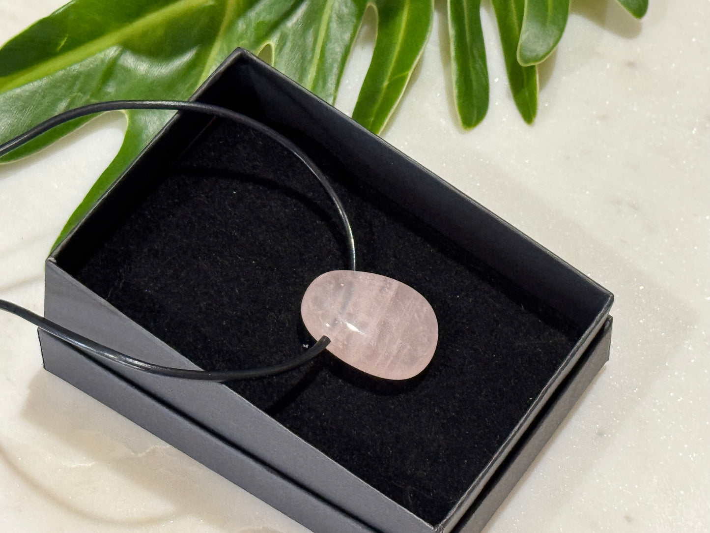 Rose Quartz Drilled Pendant