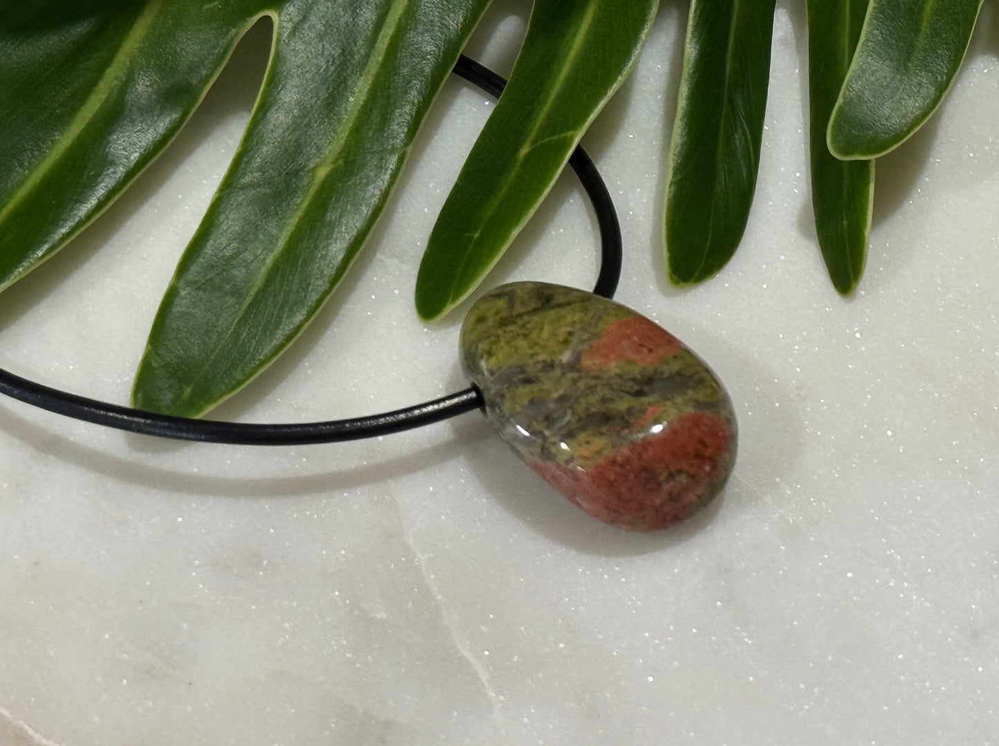 Unakite Drilled Pendant