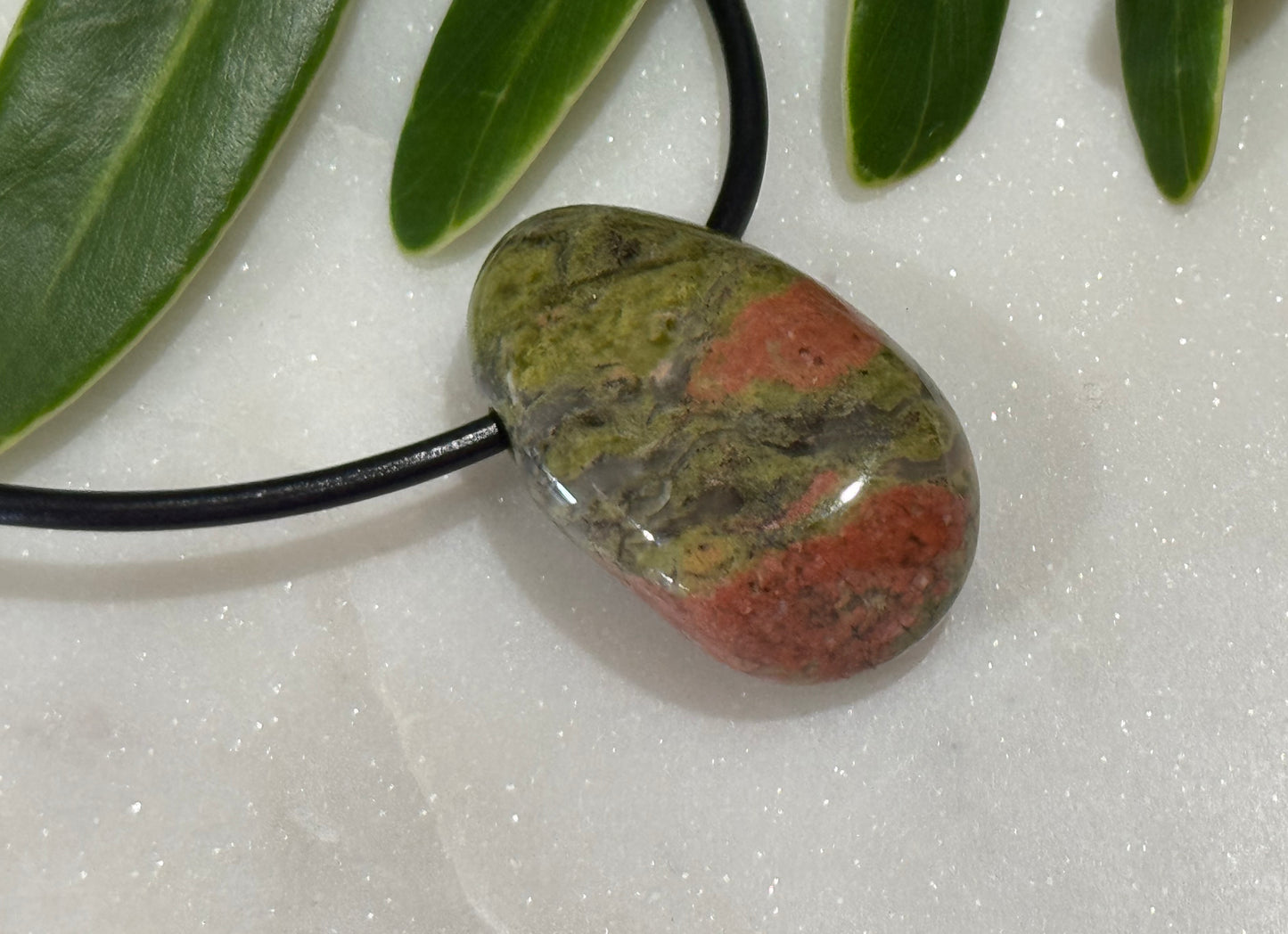 Unakite Drilled Pendant