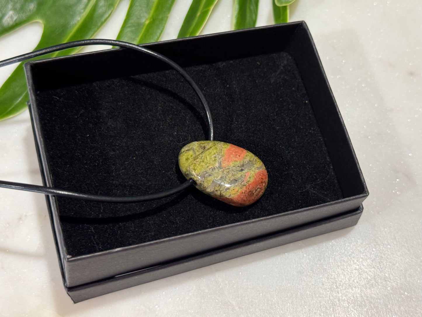 Unakite Drilled Pendant