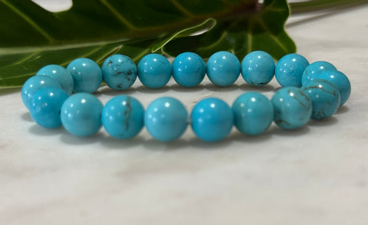 Turquoise Crystal Bead Bracelet