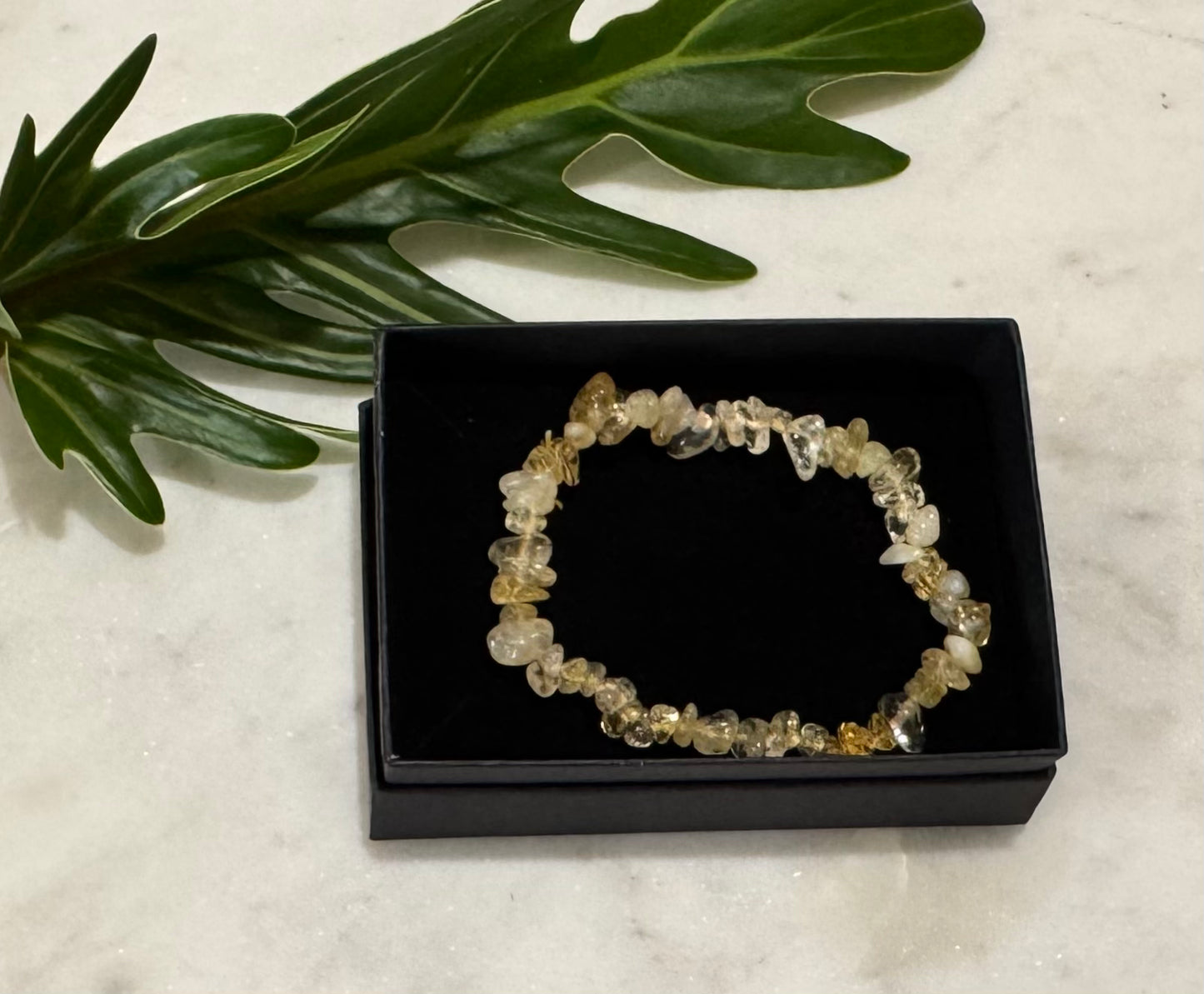 Citrine Crystal Chip Bracelet