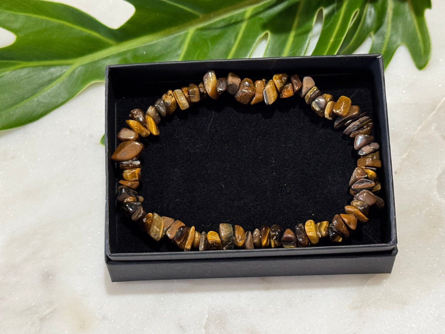 Tiger Eye Crystal Chip Bracelet
