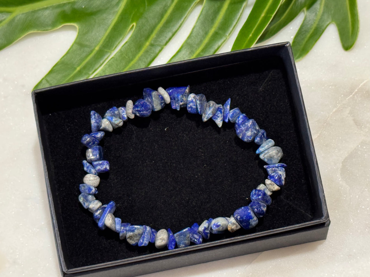 Lapis Lazuli Crystal Chip Bracelet