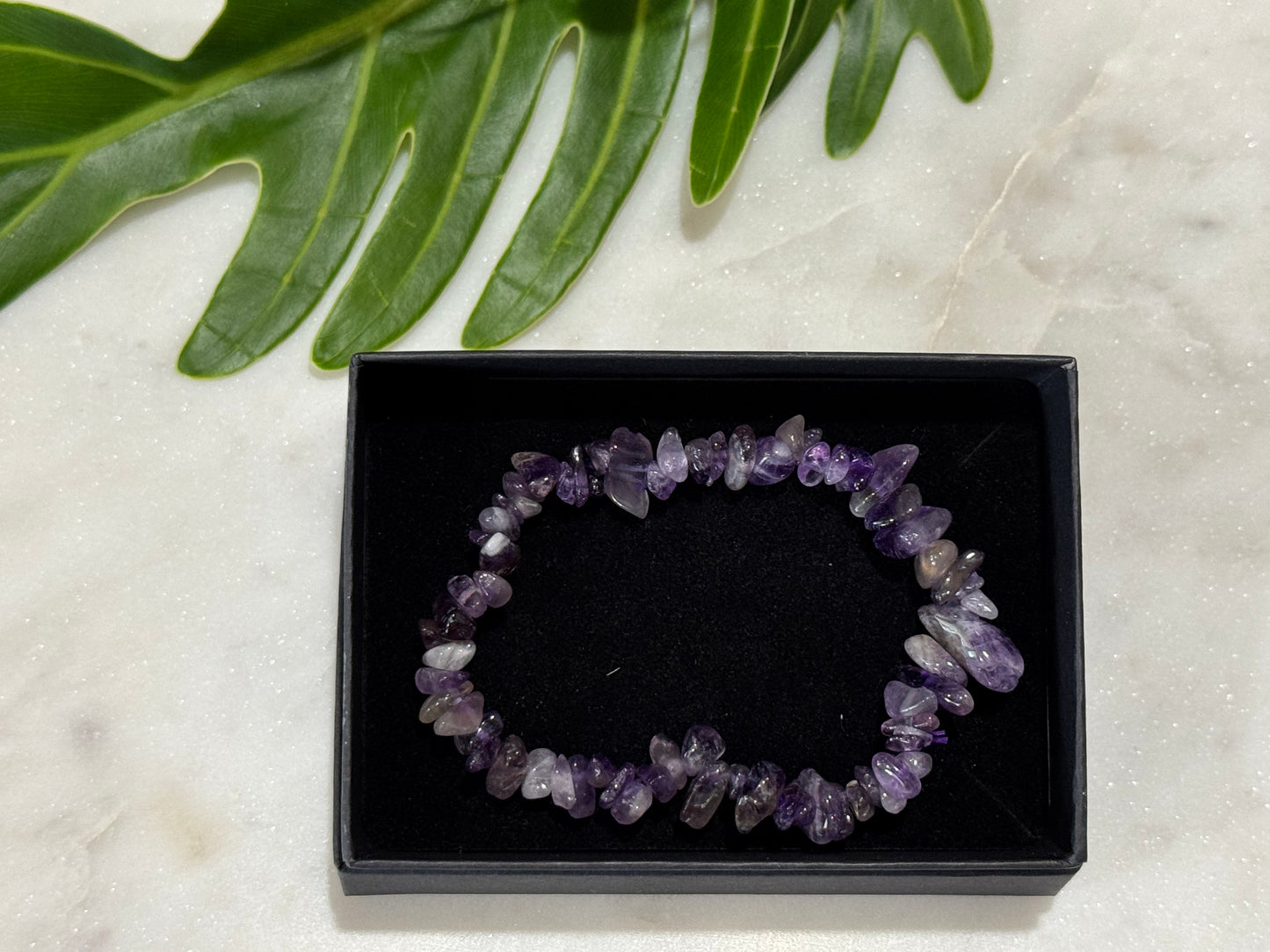 Amethyst Crystal Chip Bracelet