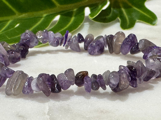 Amethyst Crystal Chip Bracelet