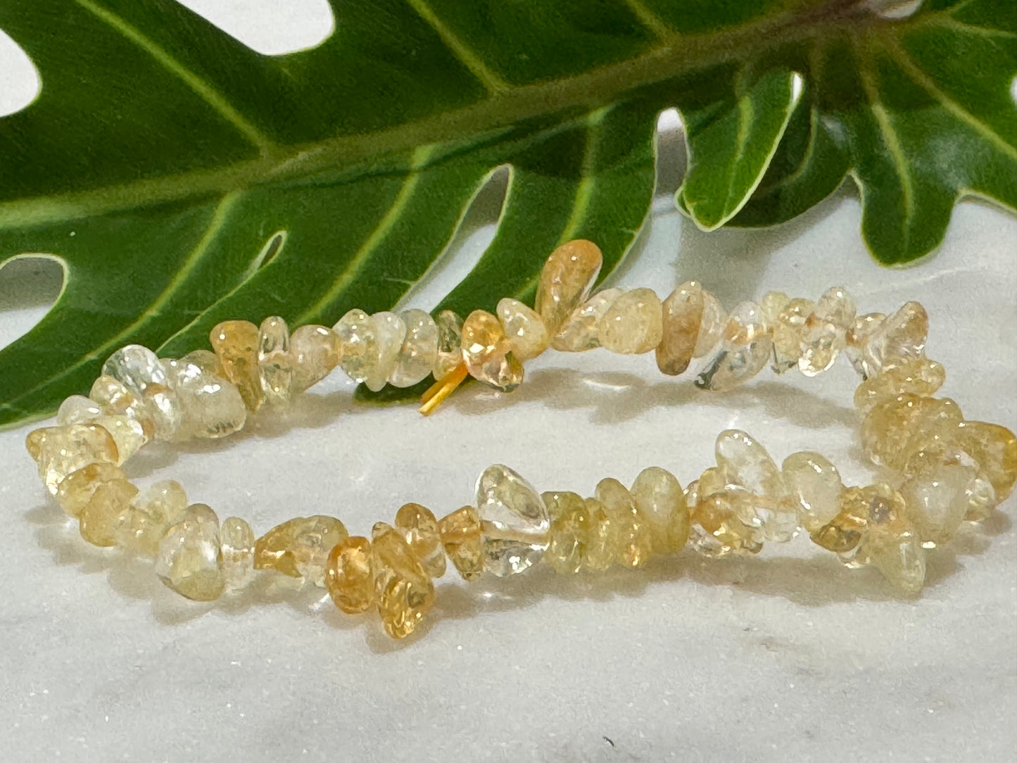 Citrine Crystal Chip Bracelet