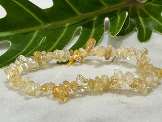 Citrine Crystal Chip Bracelet