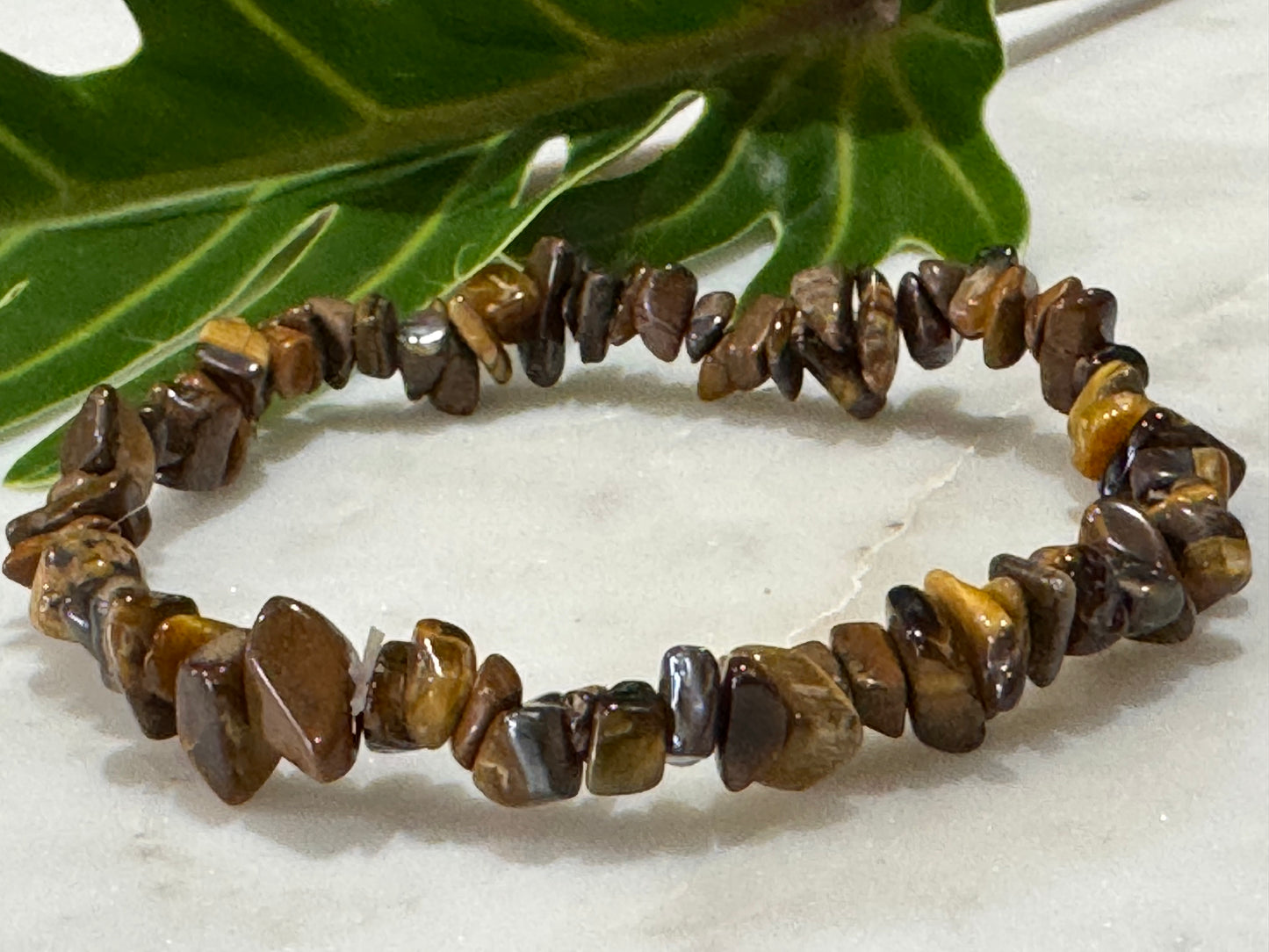 Tiger Eye Crystal Chip Bracelet