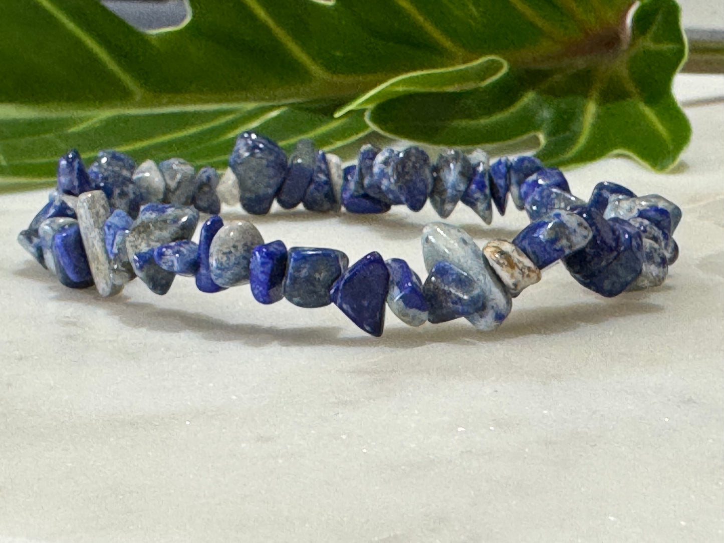 Lapis Lazuli Crystal Chip Bracelet