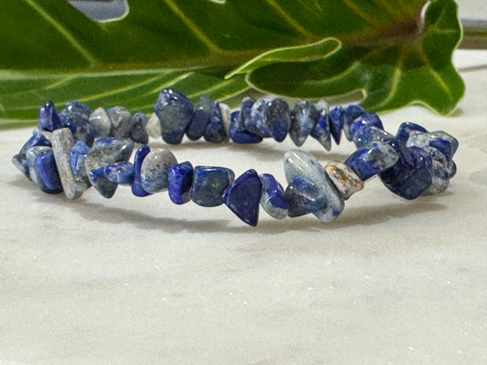 Lapis Lazuli Crystal Chip Bracelet