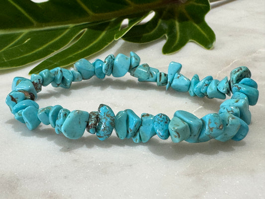 Turquoise Crystal Chip Bracelet