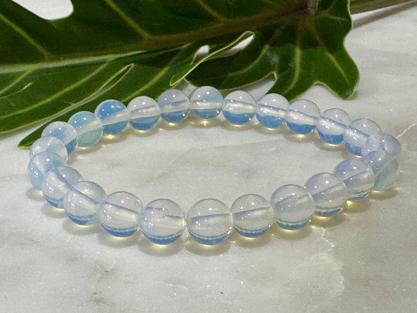Opalite Crystal Bead Bracelet
