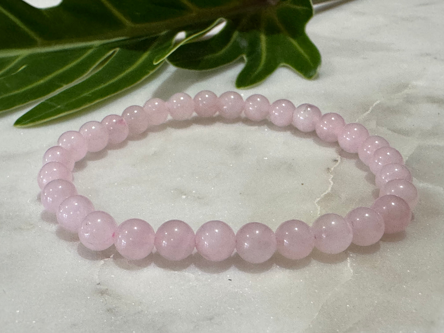 Rose Quartz Crystal Bead Bracelet