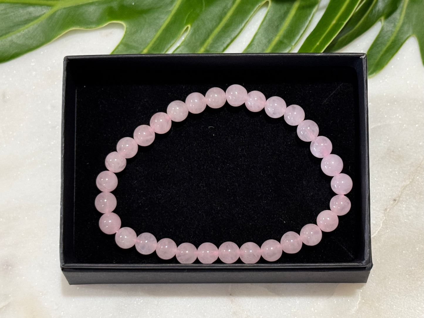 Rose Quartz Crystal Bead Bracelet