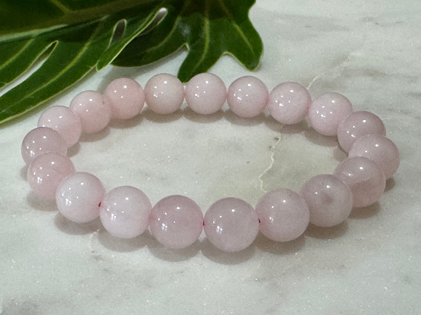 Rose Quartz Crystal Bead Bracelet