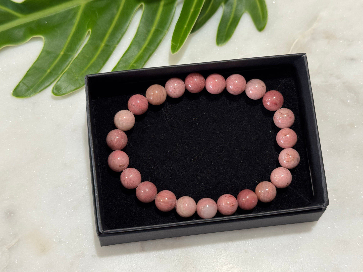 Pink Opal Crystal Bead Bracelet