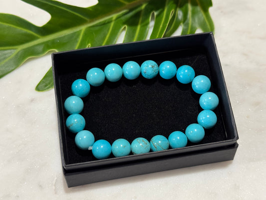 Turquoise Crystal Bead Bracelet
