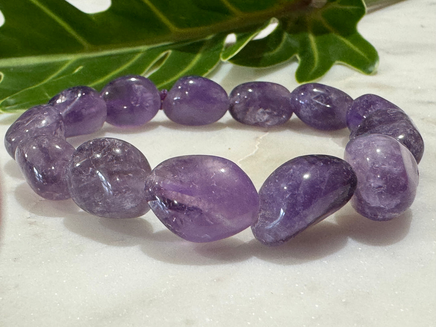 Amethyst Smooth Chip Bracelet