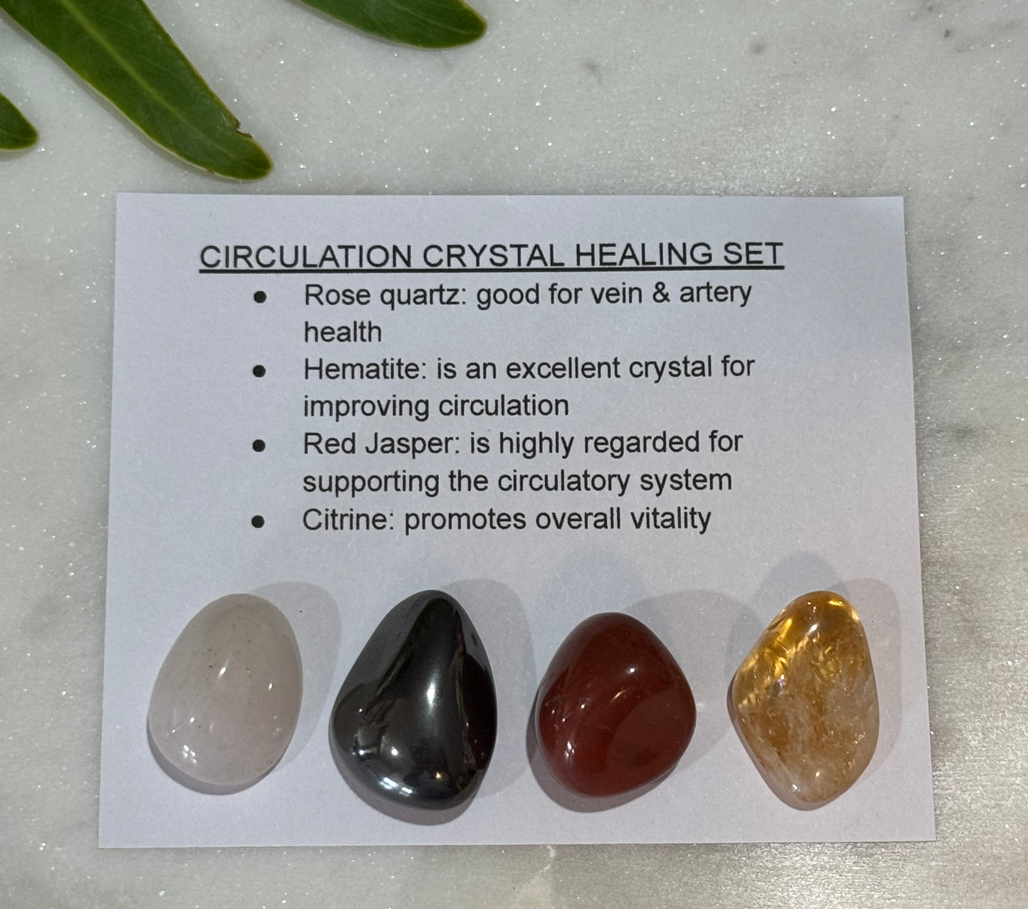 Circulation Crystal Healing Set