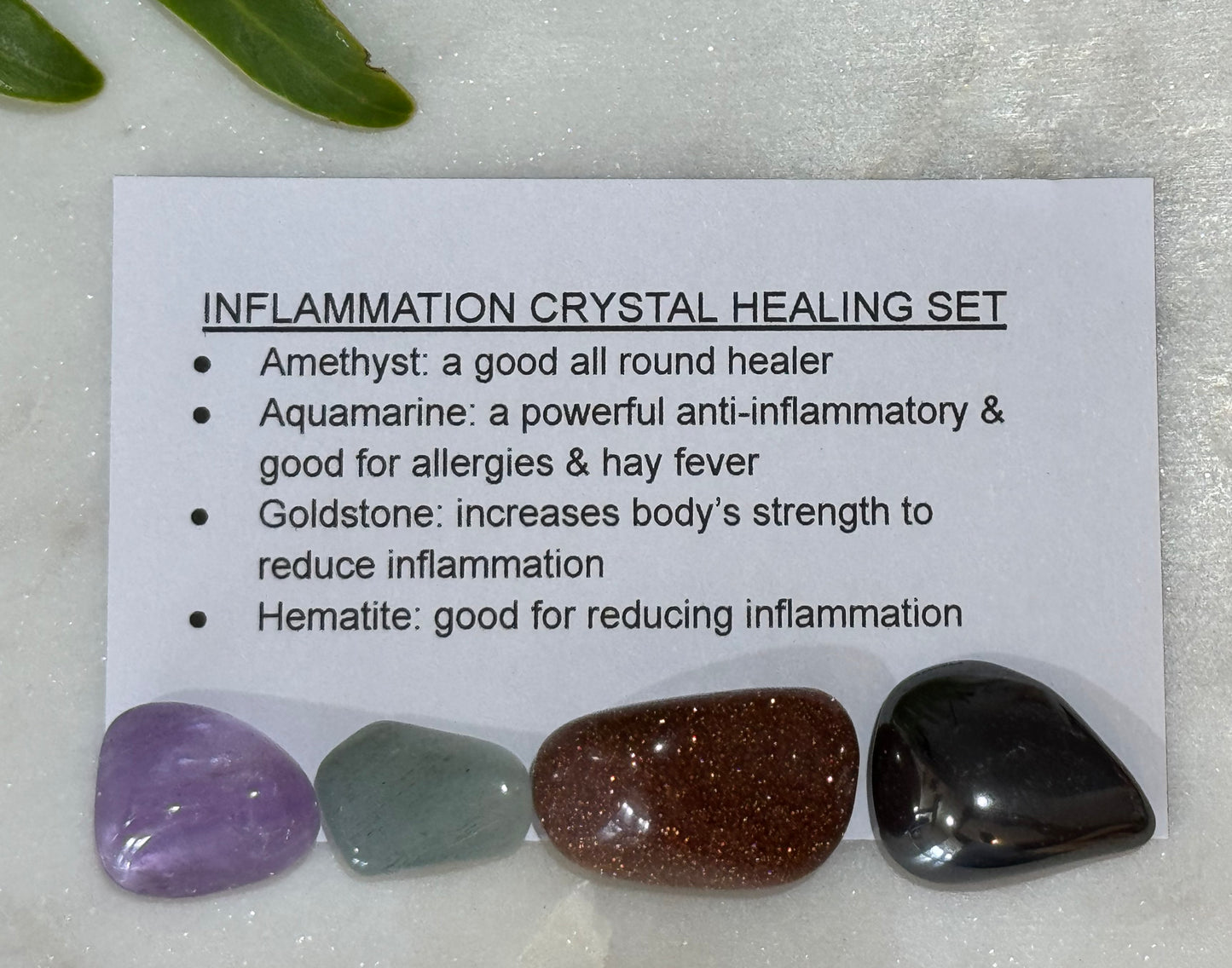 Inflammation Crystal Healing Set