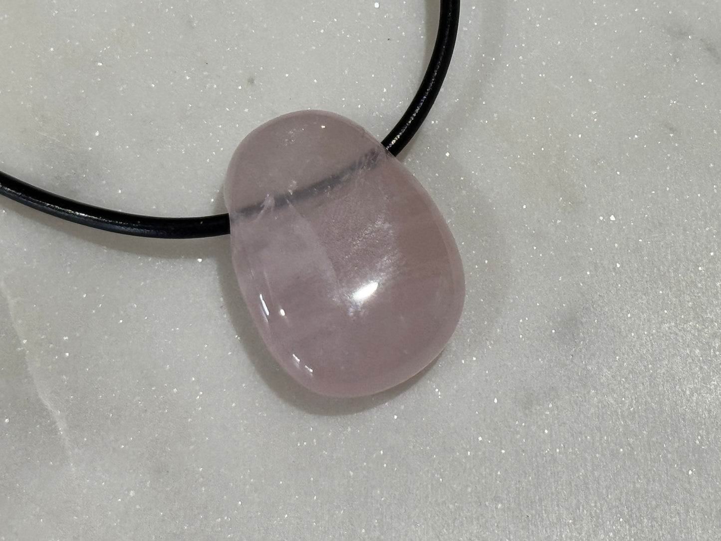 Rose Quartz Drilled Pendant
