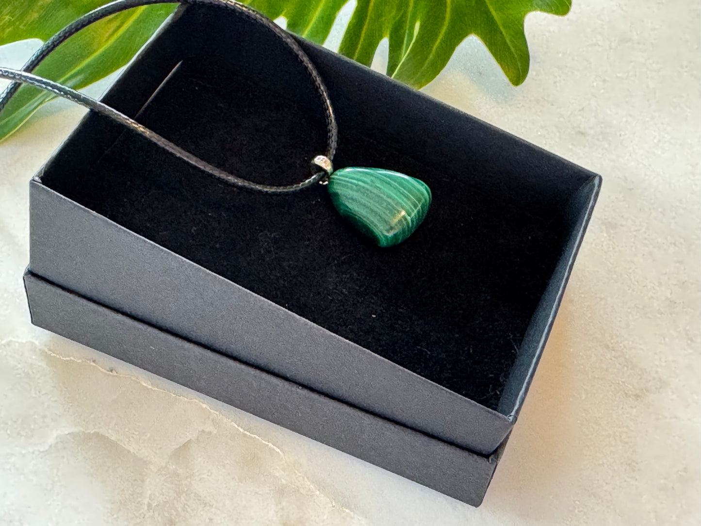 Malachite Sterling Silver Tumble Pendant