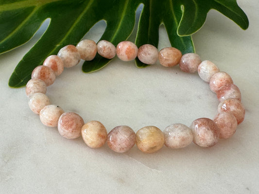 Sunstone Tumble Bead Bracelet