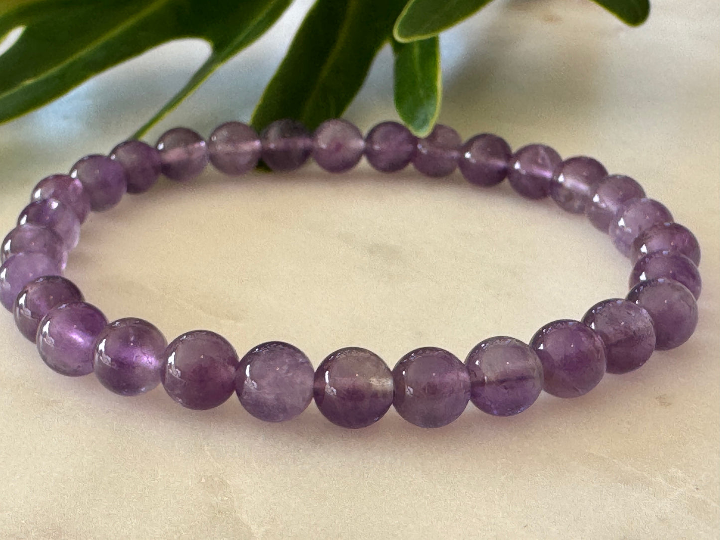Amethyst Crystal Bead Bracelet