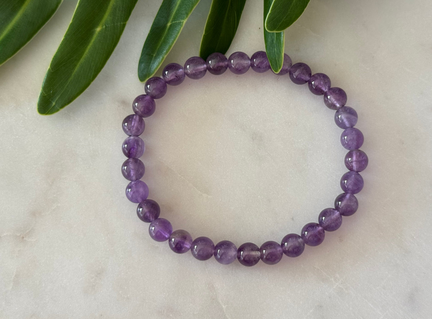 Amethyst Crystal Bead Bracelet