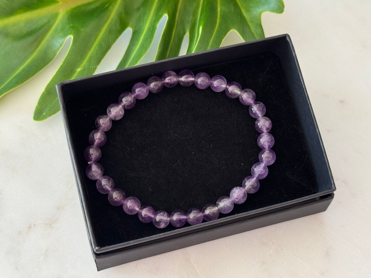 Amethyst Crystal Bead Bracelet